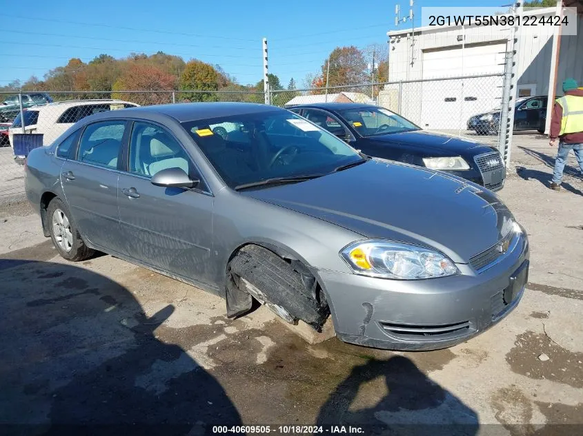 2008 Chevrolet Impala Lt VIN: 2G1WT55N381224424 Lot: 40609505