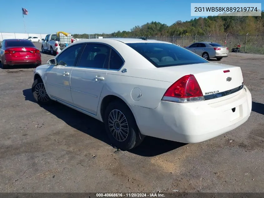 2008 Chevrolet Impala Ls VIN: 2G1WB58K889219774 Lot: 40668616