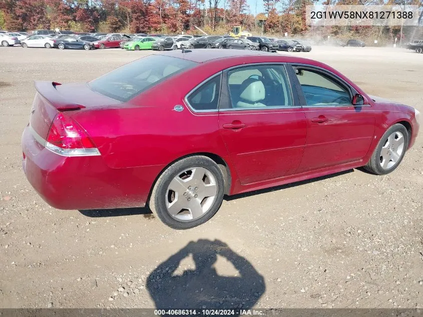 2008 Chevrolet Impala Lt VIN: 2G1WV58NX81271388 Lot: 40686314