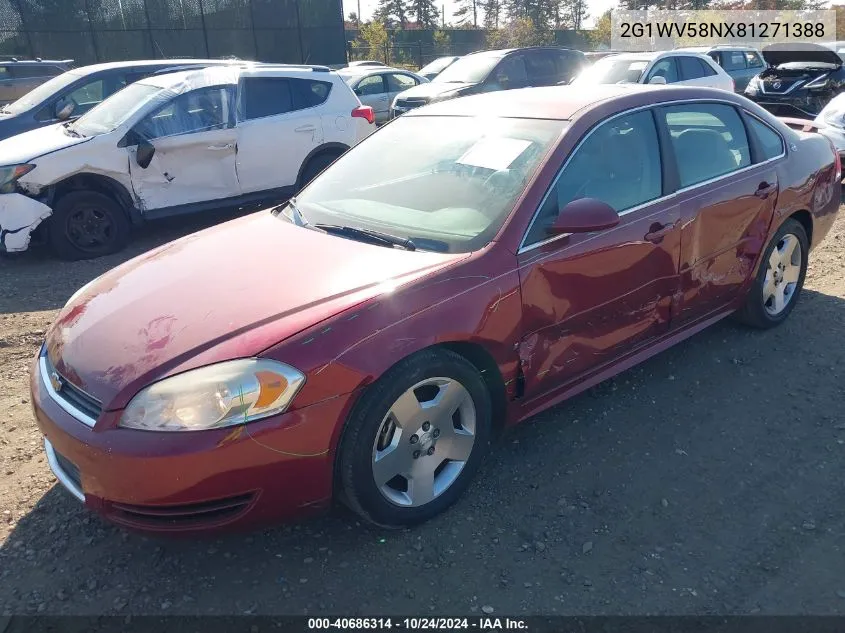 2G1WV58NX81271388 2008 Chevrolet Impala Lt