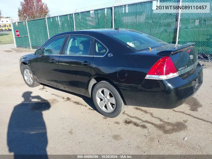 2008 Chevrolet Impala Lt VIN: 2G1WT58N089110457 Lot: 40695390