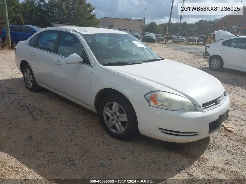 2008 Chevrolet Impala Ls VIN: 2G1WB58KX81236025 Lot: 40696359