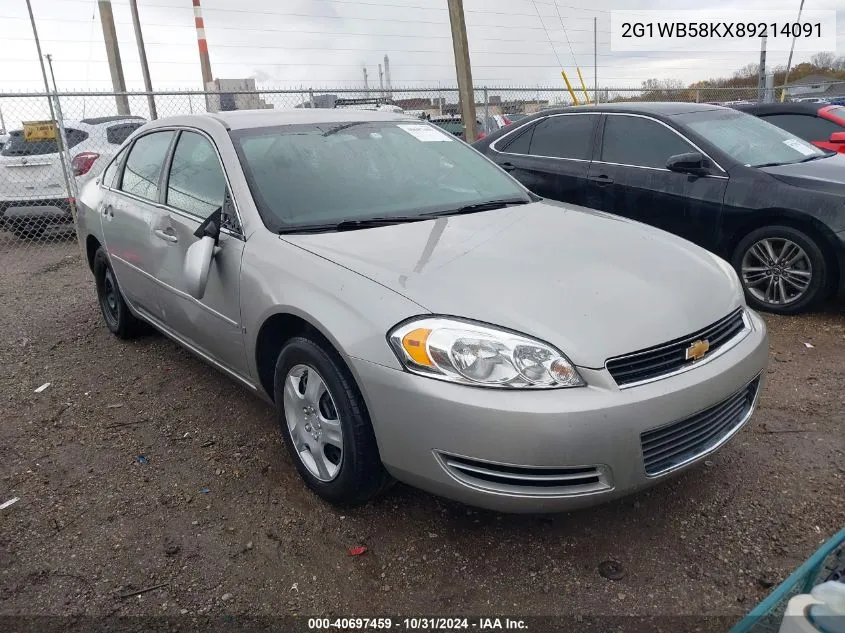 2008 Chevrolet Impala Ls VIN: 2G1WB58KX89214091 Lot: 40697459