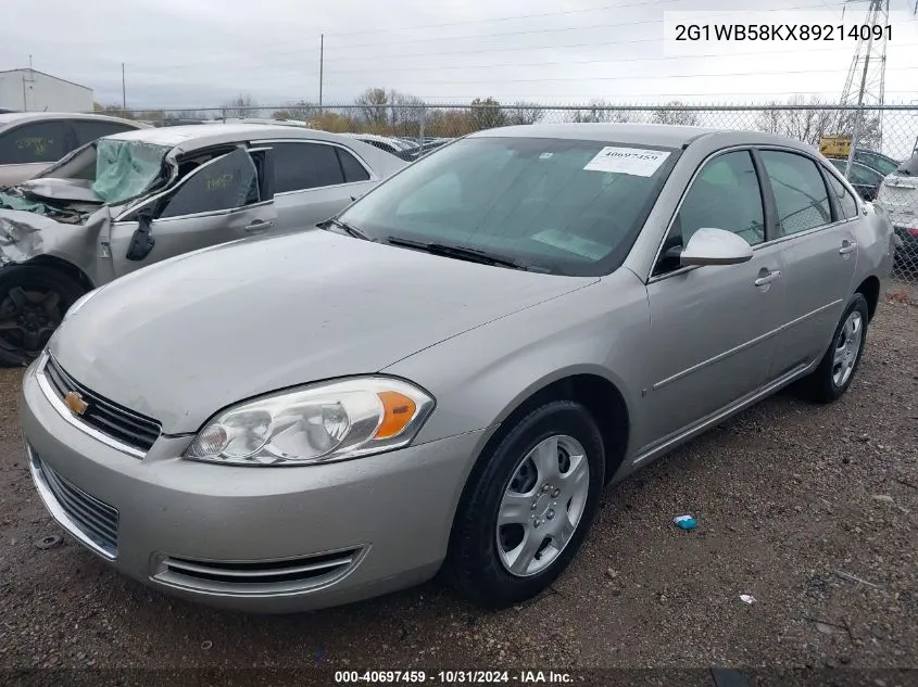 2008 Chevrolet Impala Ls VIN: 2G1WB58KX89214091 Lot: 40697459