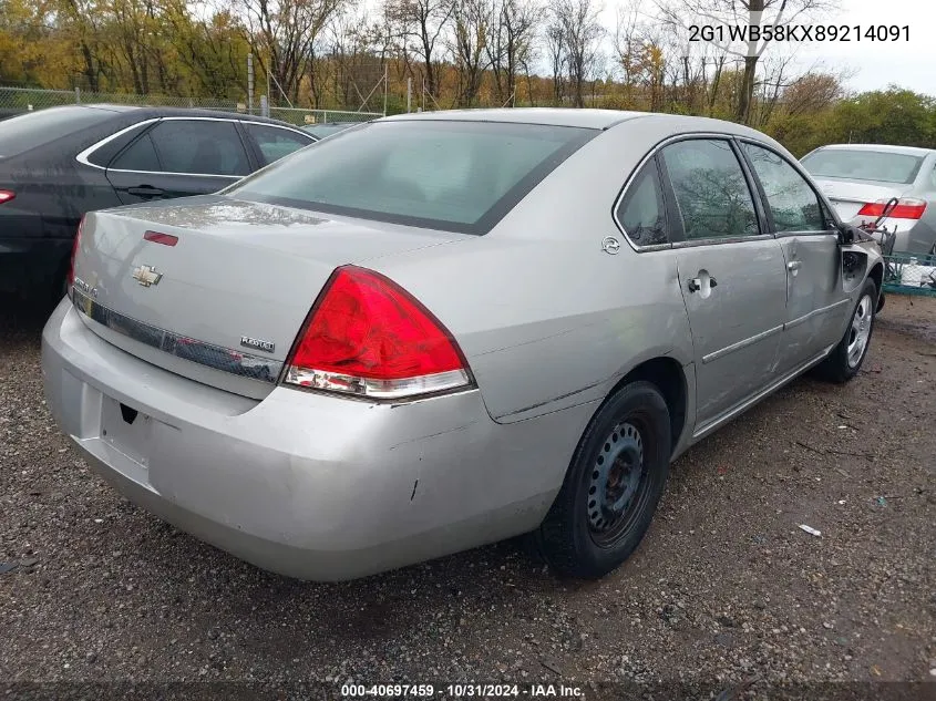 2008 Chevrolet Impala Ls VIN: 2G1WB58KX89214091 Lot: 40697459