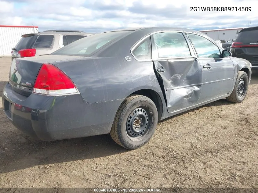 2008 Chevrolet Impala Ls VIN: 2G1WB58K889214509 Lot: 40707805