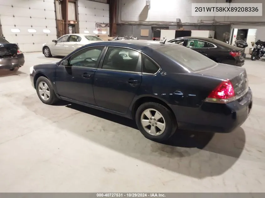 2008 Chevrolet Impala Lt VIN: 2G1WT58KX89208336 Lot: 40727531