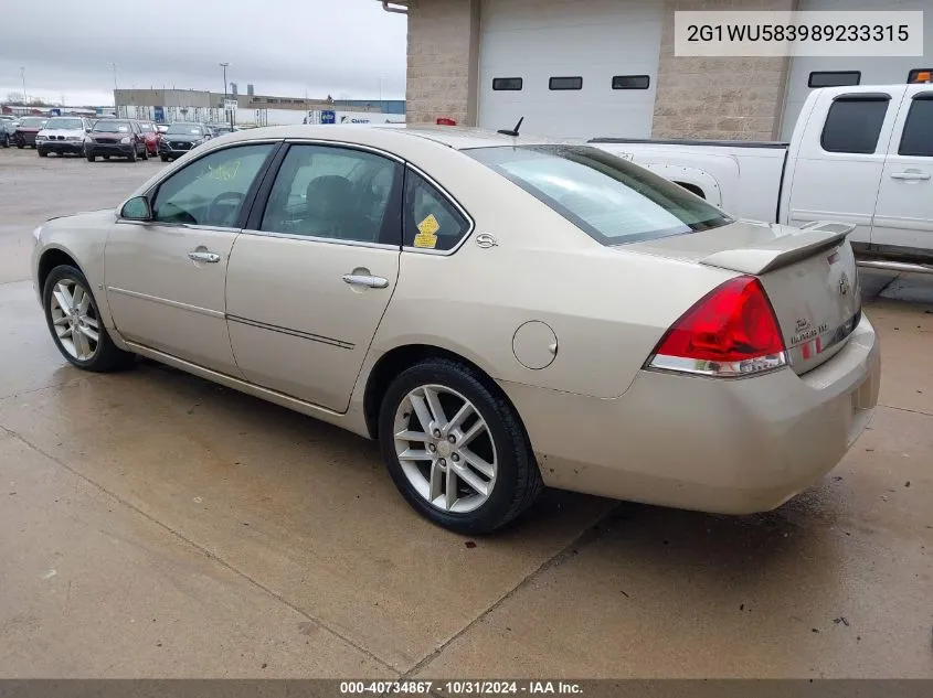 2008 Chevrolet Impala Ltz VIN: 2G1WU583989233315 Lot: 40734867