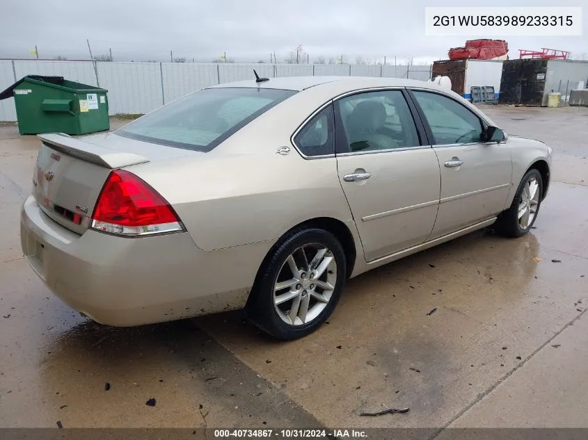 2008 Chevrolet Impala Ltz VIN: 2G1WU583989233315 Lot: 40734867