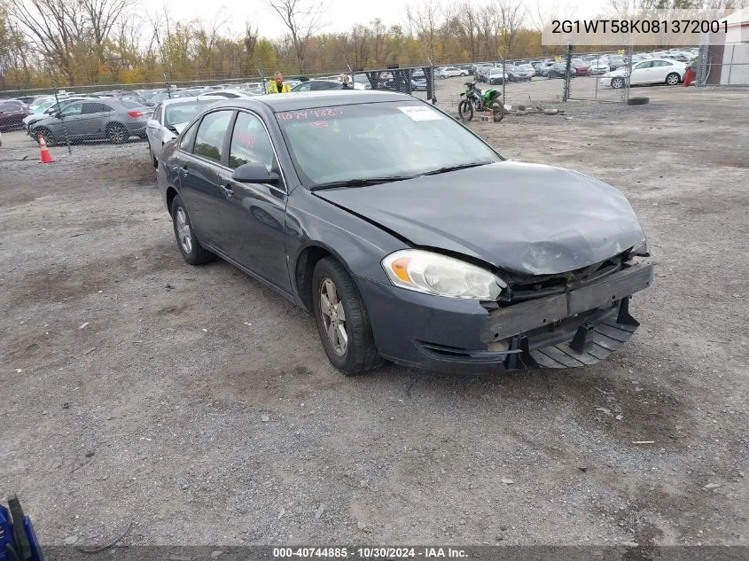 2008 Chevrolet Impala Lt VIN: 2G1WT58K081372001 Lot: 40744885