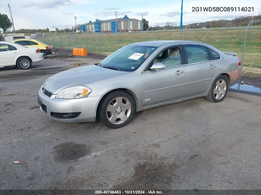 2008 Chevrolet Impala Ss VIN: 2G1WD58C089114021 Lot: 40746483