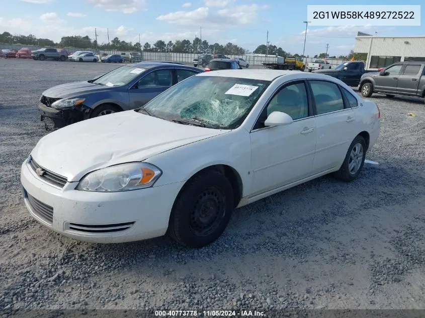 2008 Chevrolet Impala Ls VIN: 2G1WB58K489272522 Lot: 40773778