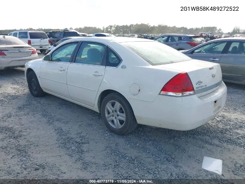 2008 Chevrolet Impala Ls VIN: 2G1WB58K489272522 Lot: 40773778