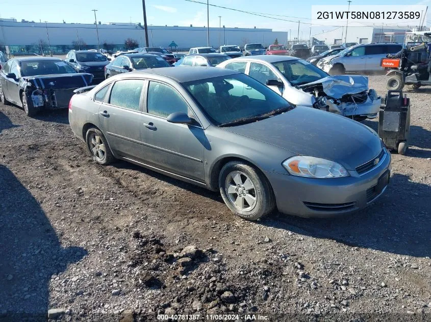 2008 Chevrolet Impala Lt VIN: 2G1WT58N081273589 Lot: 40781387