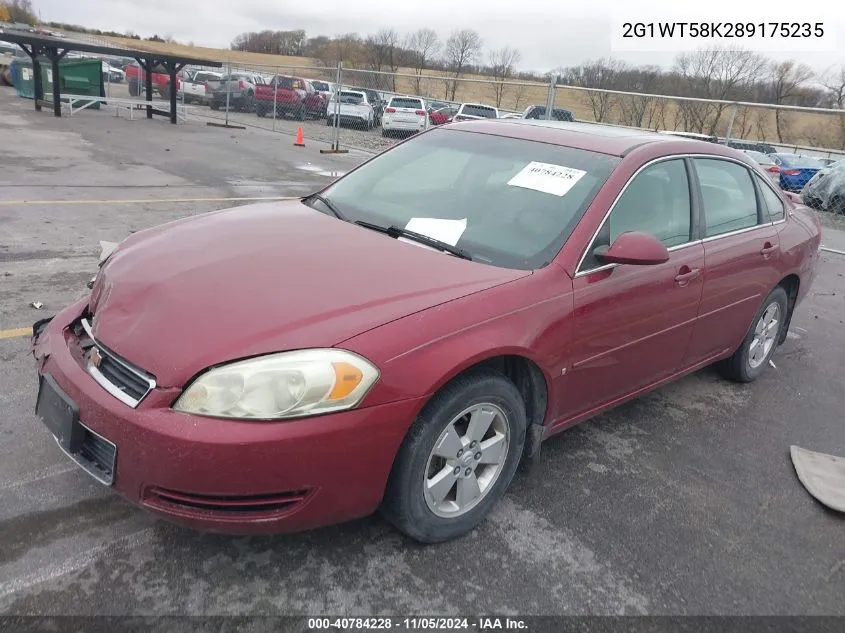 2008 Chevrolet Impala Lt VIN: 2G1WT58K289175235 Lot: 40784228