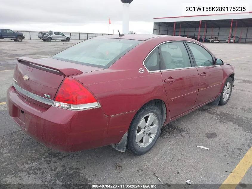 2008 Chevrolet Impala Lt VIN: 2G1WT58K289175235 Lot: 40784228