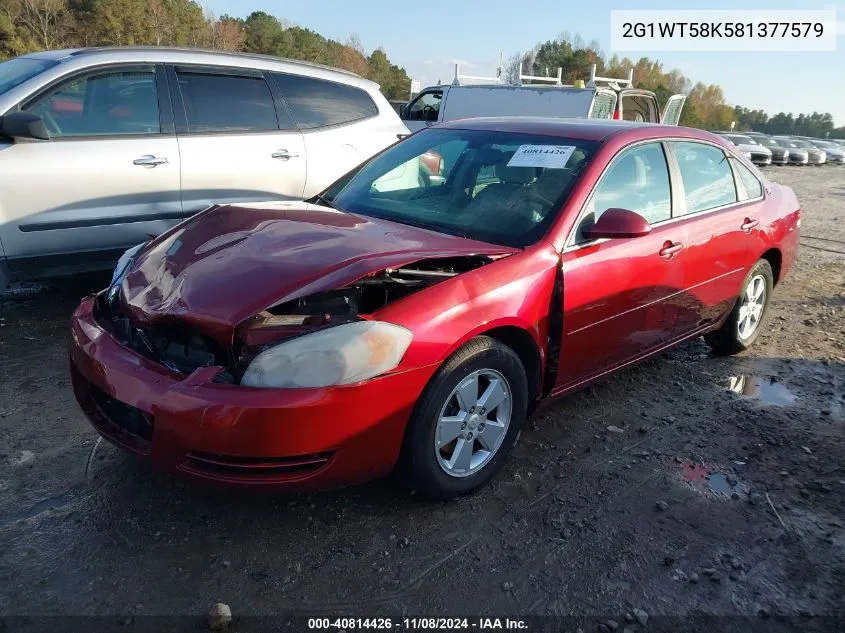 2008 Chevrolet Impala Lt VIN: 2G1WT58K581377579 Lot: 40814426