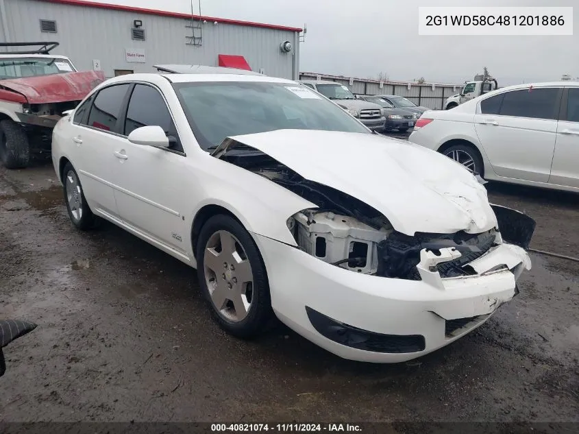 2008 Chevrolet Impala Ss VIN: 2G1WD58C481201886 Lot: 40821074