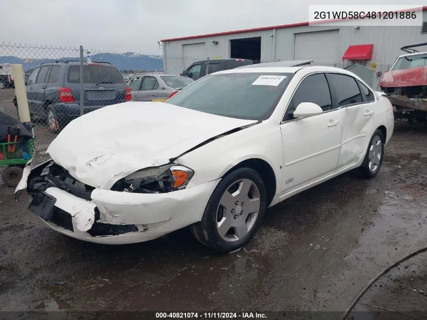 2008 Chevrolet Impala Ss VIN: 2G1WD58C481201886 Lot: 40821074