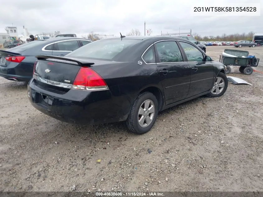 2008 Chevrolet Impala Lt VIN: 2G1WT58K581354528 Lot: 40838606