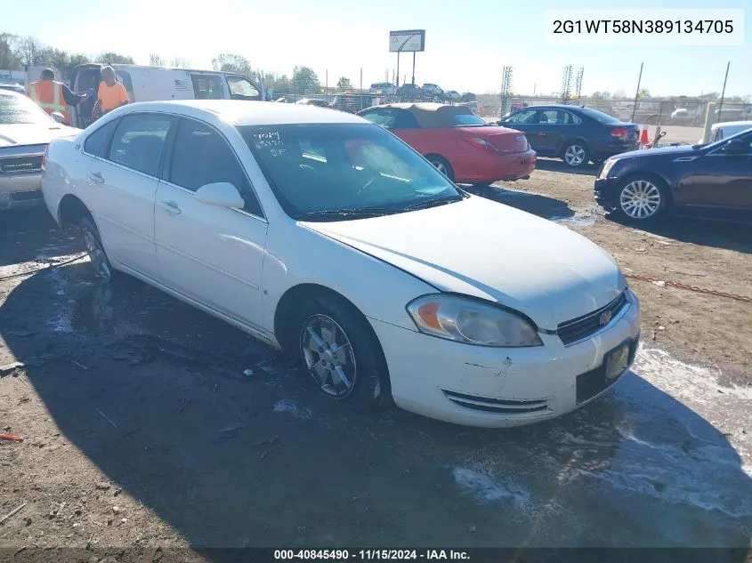 2008 Chevrolet Impala Lt VIN: 2G1WT58N389134705 Lot: 40845490