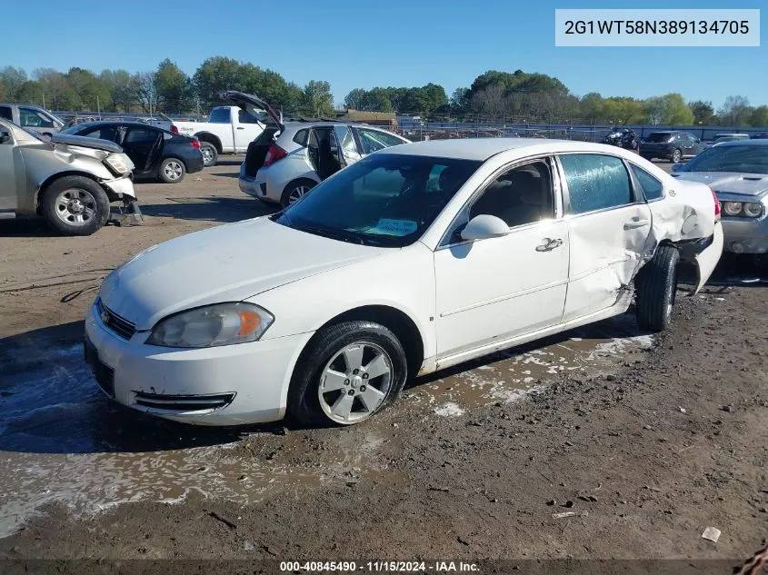 2008 Chevrolet Impala Lt VIN: 2G1WT58N389134705 Lot: 40845490