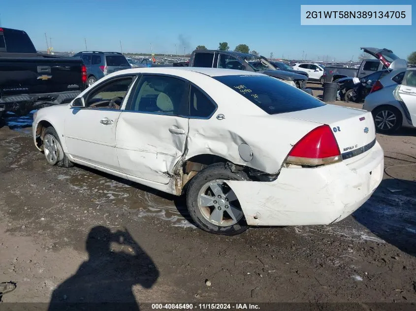 2008 Chevrolet Impala Lt VIN: 2G1WT58N389134705 Lot: 40845490