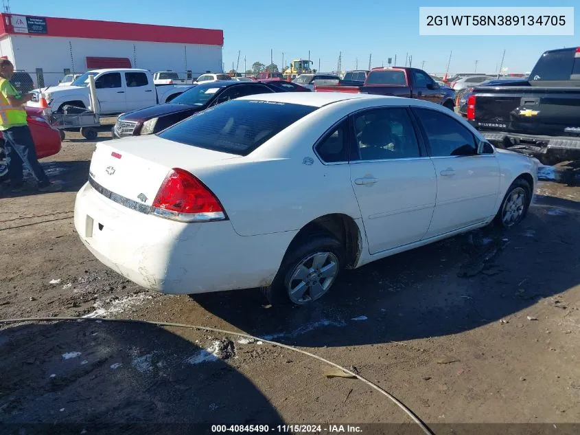 2008 Chevrolet Impala Lt VIN: 2G1WT58N389134705 Lot: 40845490