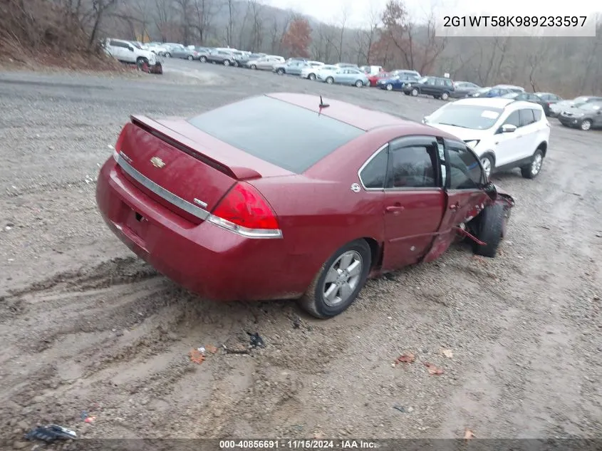 2008 Chevrolet Impala Lt VIN: 2G1WT58K989233597 Lot: 40856691