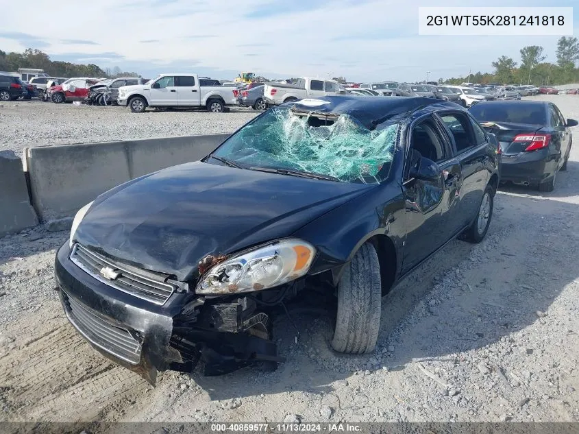 2008 Chevrolet Impala Lt VIN: 2G1WT55K281241818 Lot: 40859577