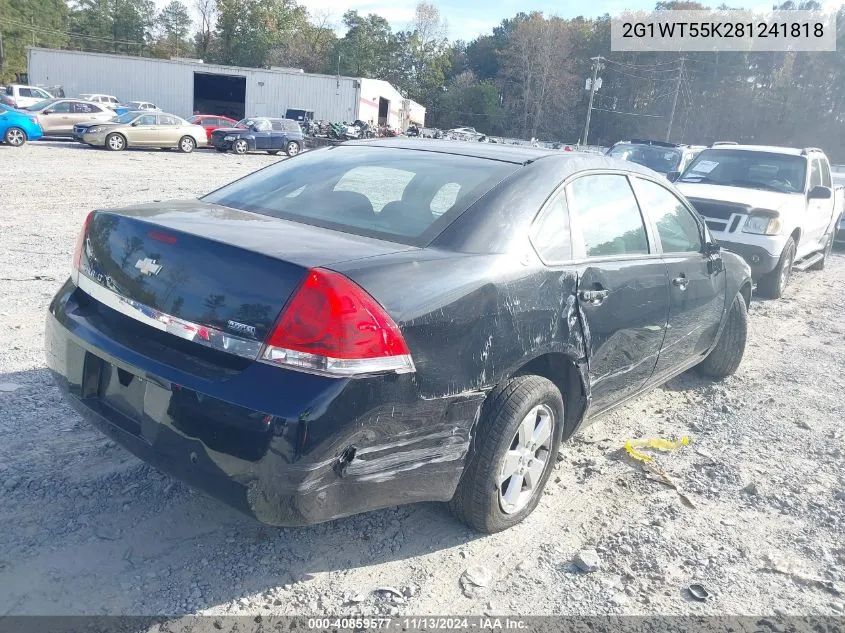 2008 Chevrolet Impala Lt VIN: 2G1WT55K281241818 Lot: 40859577