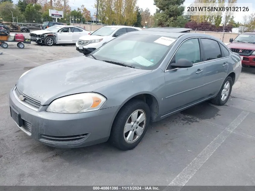 2008 Chevrolet Impala Lt VIN: 2G1WT58NX89132126 Lot: 40861395