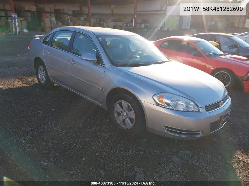 2008 Chevrolet Impala Lt VIN: 2G1WT58K481282690 Lot: 40873185