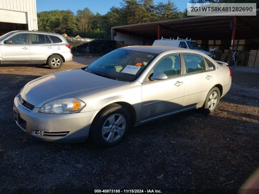 2008 Chevrolet Impala Lt VIN: 2G1WT58K481282690 Lot: 40873185