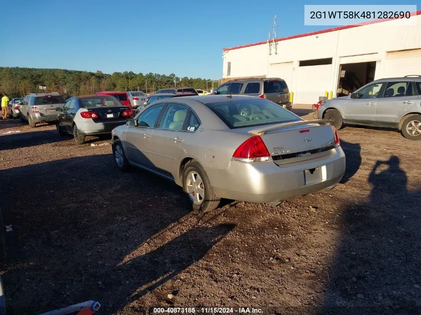 2008 Chevrolet Impala Lt VIN: 2G1WT58K481282690 Lot: 40873185