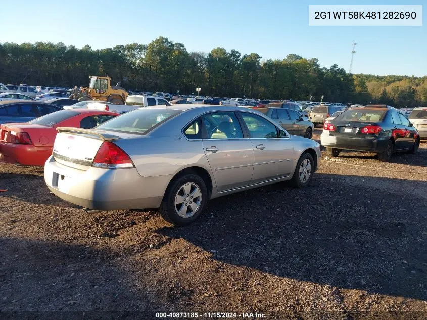 2008 Chevrolet Impala Lt VIN: 2G1WT58K481282690 Lot: 40873185