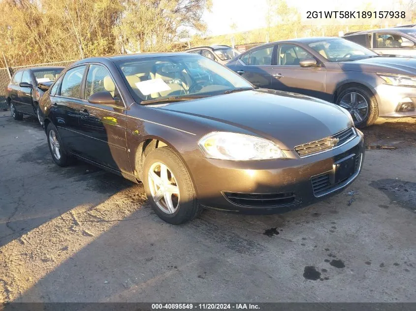 2008 Chevrolet Impala Lt VIN: 2G1WT58K189157938 Lot: 40895549