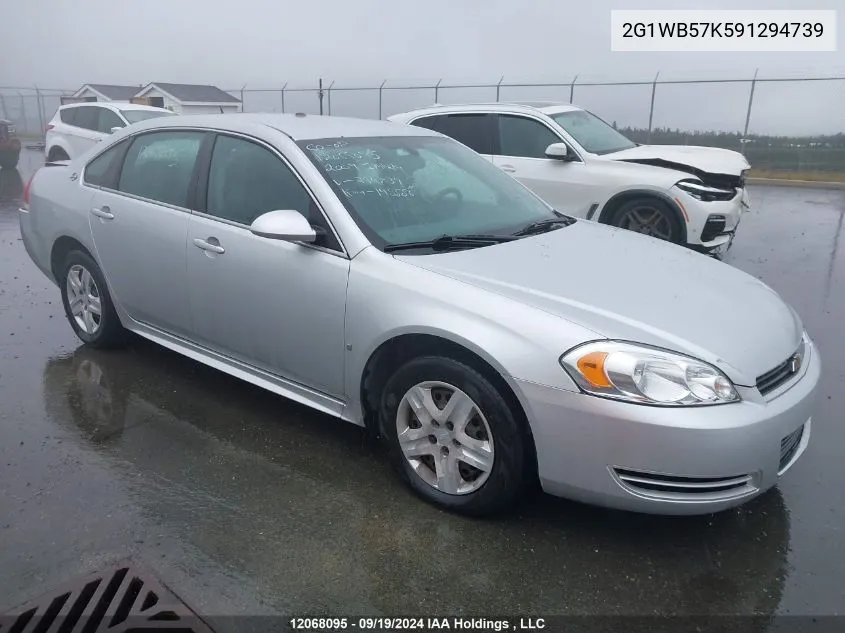 2009 Chevrolet Impala VIN: 2G1WB57K591294739 Lot: 12068095