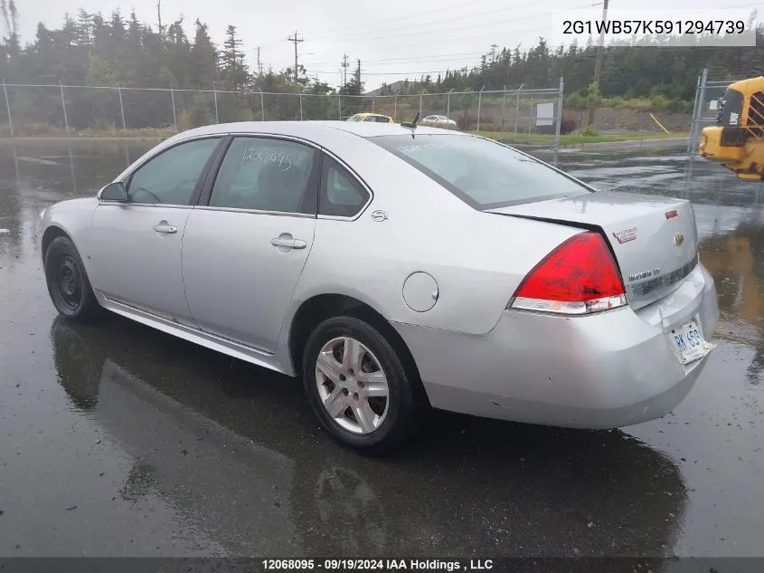 2009 Chevrolet Impala VIN: 2G1WB57K591294739 Lot: 12068095