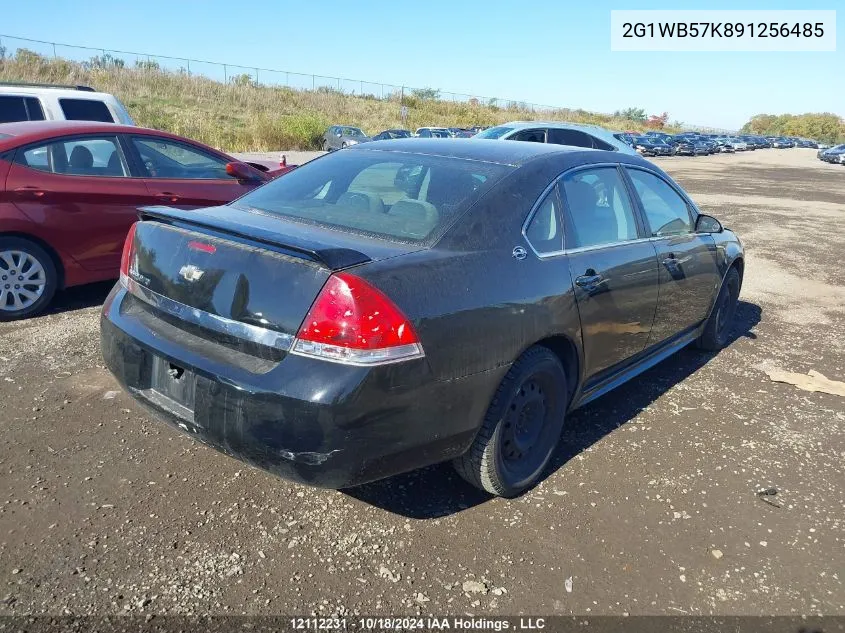 2009 Chevrolet Impala Ls VIN: 2G1WB57K891256485 Lot: 12112231