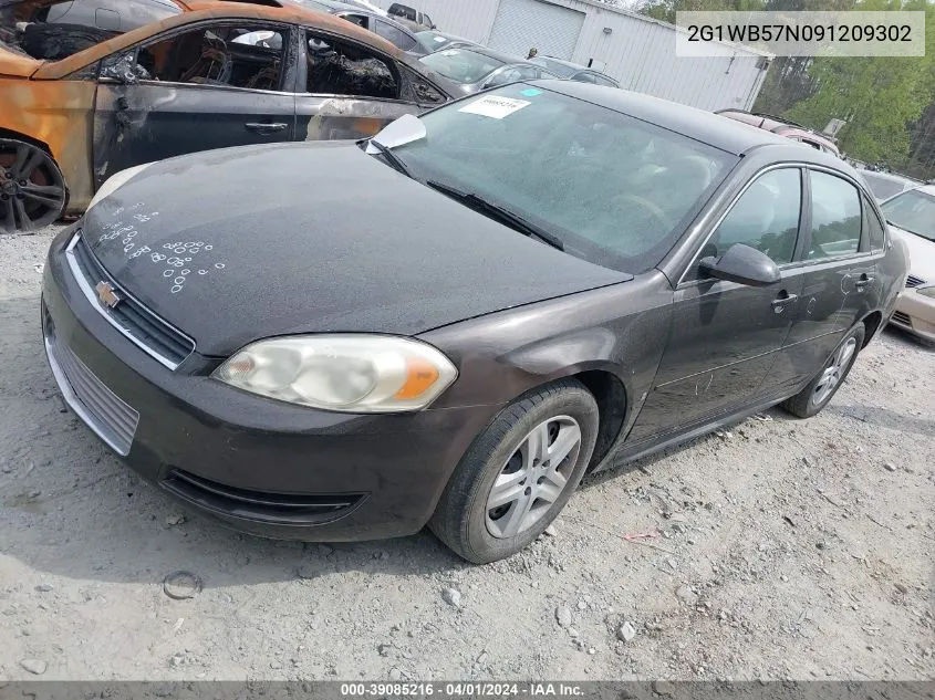 2009 Chevrolet Impala Ls VIN: 2G1WB57N091209302 Lot: 39085216