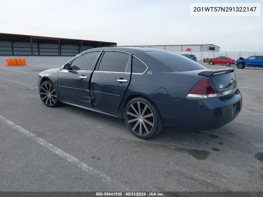 2009 Chevrolet Impala Lt VIN: 2G1WT57N291322147 Lot: 39441530