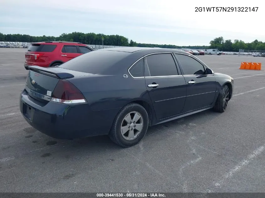 2009 Chevrolet Impala Lt VIN: 2G1WT57N291322147 Lot: 39441530