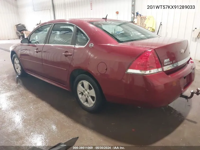 2009 Chevrolet Impala Lt VIN: 2G1WT57KX91289033 Lot: 39511069