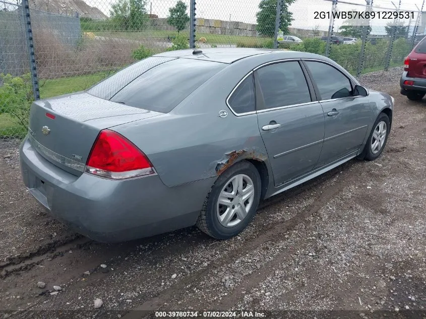 2009 Chevrolet Impala Ls VIN: 2G1WB57K891229531 Lot: 39780734