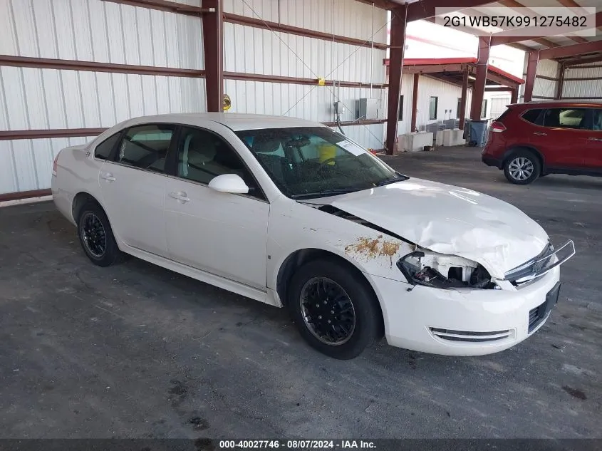 2009 Chevrolet Impala Ls VIN: 2G1WB57K991275482 Lot: 40027746