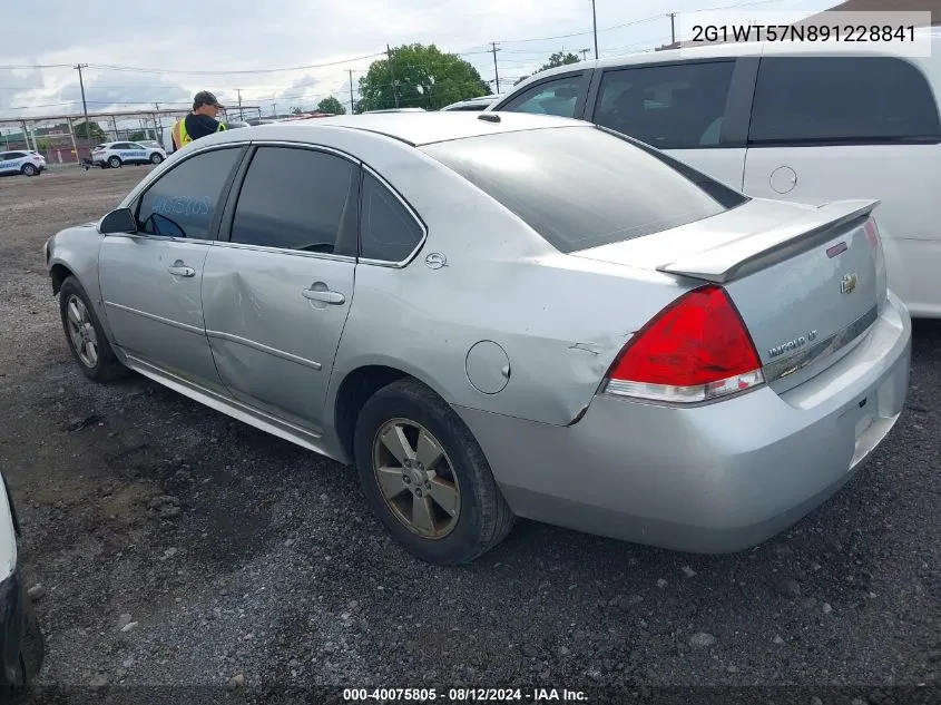 2009 Chevrolet Impala Lt VIN: 2G1WT57N891228841 Lot: 40075805