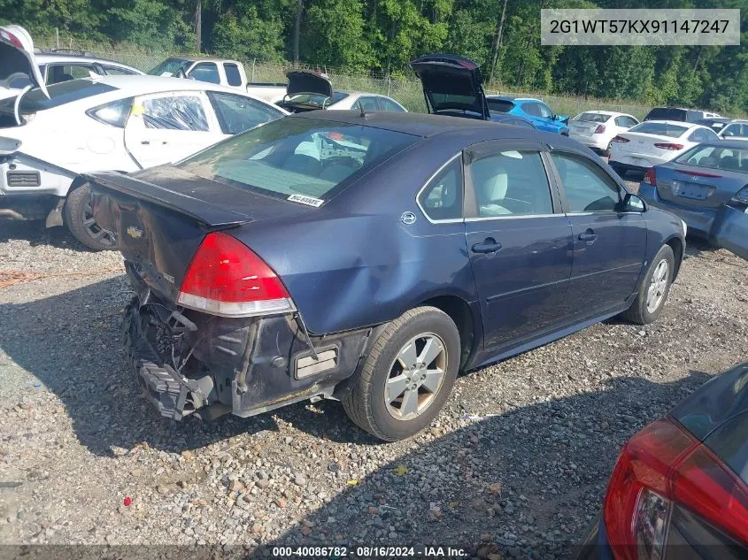 2009 Chevrolet Impala Lt VIN: 2G1WT57KX91147247 Lot: 40086782