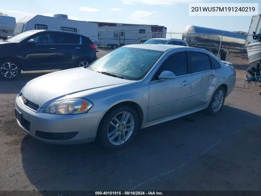 2009 Chevrolet Impala Ltz VIN: 2G1WU57M191240219 Lot: 40101915