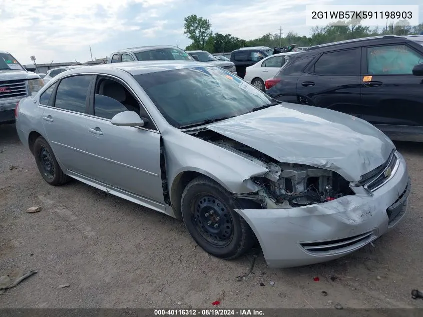 2009 Chevrolet Impala Ls VIN: 2G1WB57K591198903 Lot: 40116312